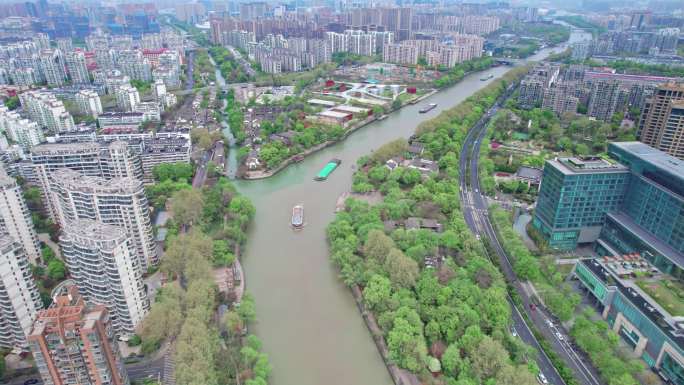 【合集】最新航拍杭州大运河拱宸桥