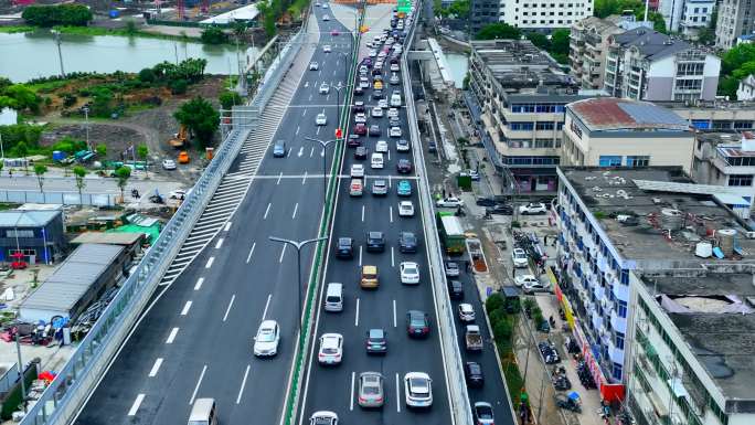 4K高速城市高架堵车