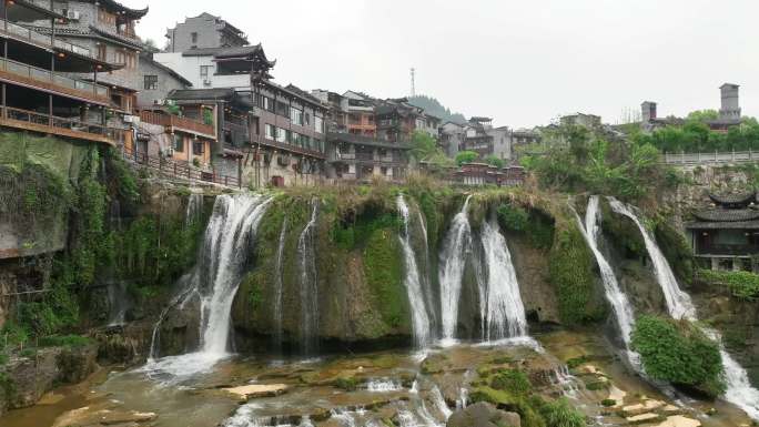 中国4A级国家景区芙蓉镇航拍