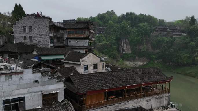 中国4A级国家景区芙蓉镇航拍