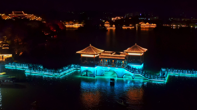 【4K超清】惠州西湖夜景航拍