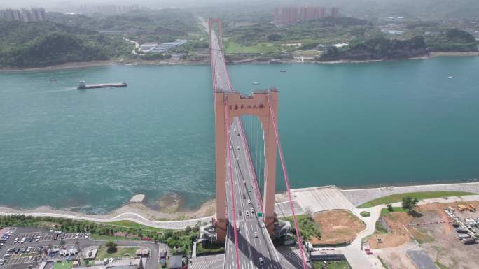 宜昌至喜长江大桥4K航拍