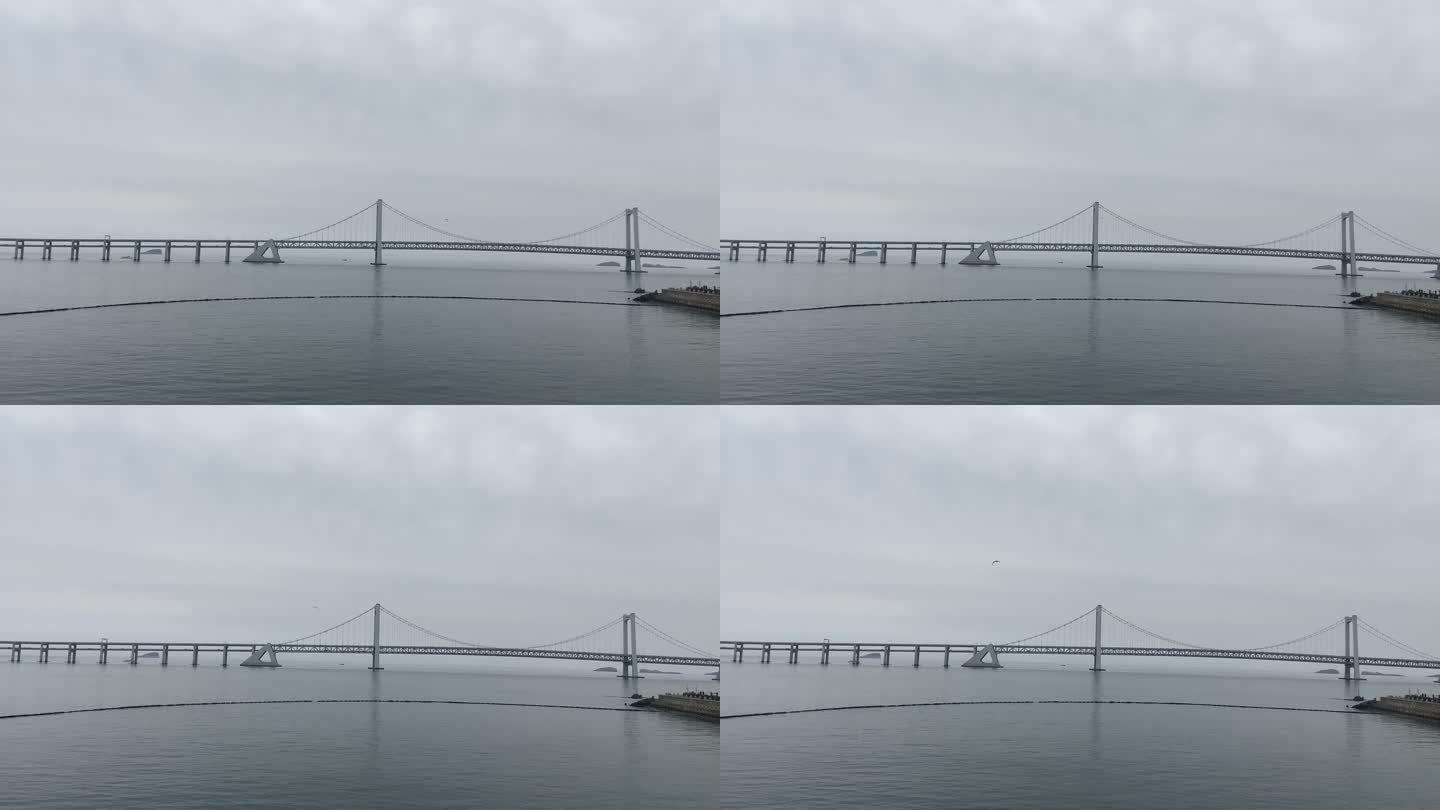 远处拍摄跨海大桥