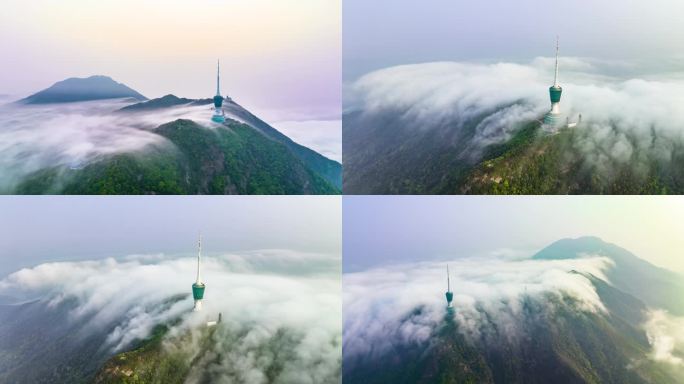 【合集】深圳梧桐山延时航拍云海5K