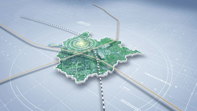 原创科技三维地图 区位图 交通轨道 道路