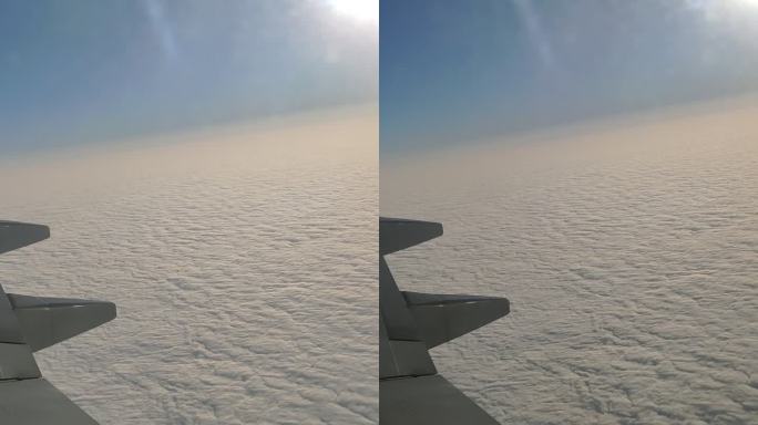 飞机空中看到的厚厚云层