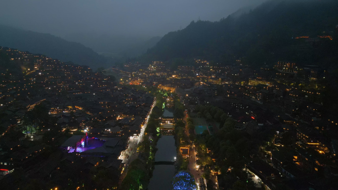 贵州西江千户苗寨夜景