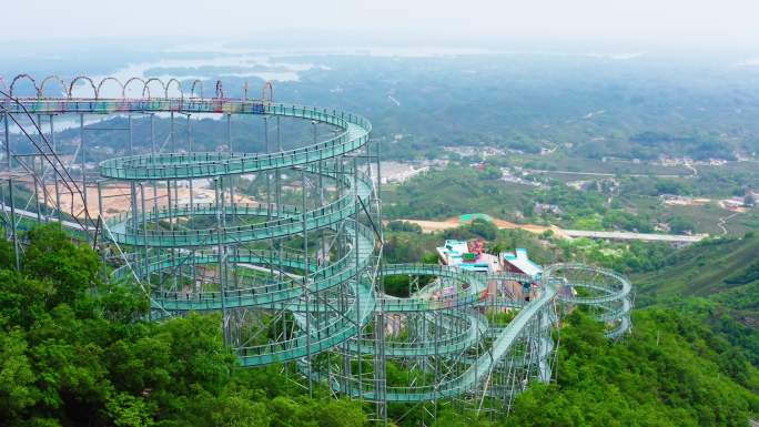 航拍信阳何家寨风景区