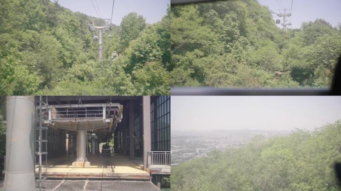 南京紫金山缆车上山空镜头