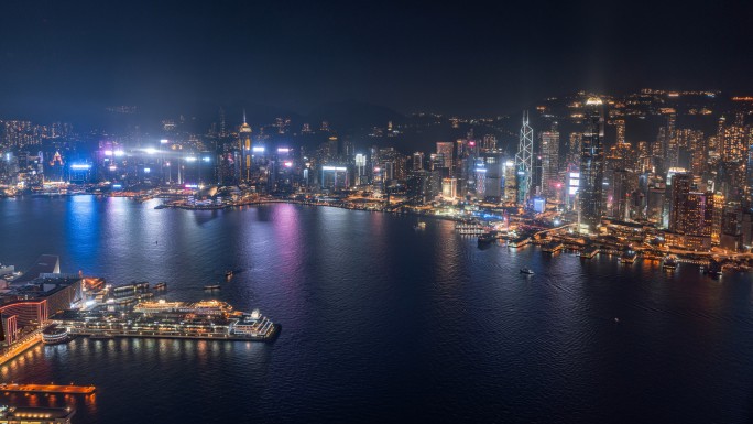 香港繁华夜景延时