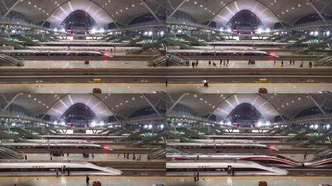 高铁站延时摄影