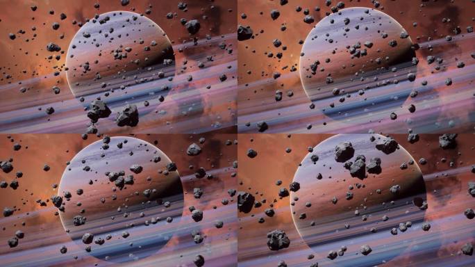 宇宙陨石群小行星背景