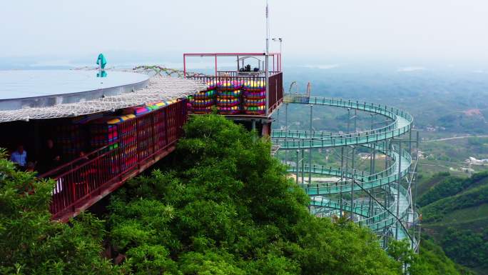 航拍信阳何家寨风景区