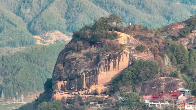 航拍武夷山白云寺