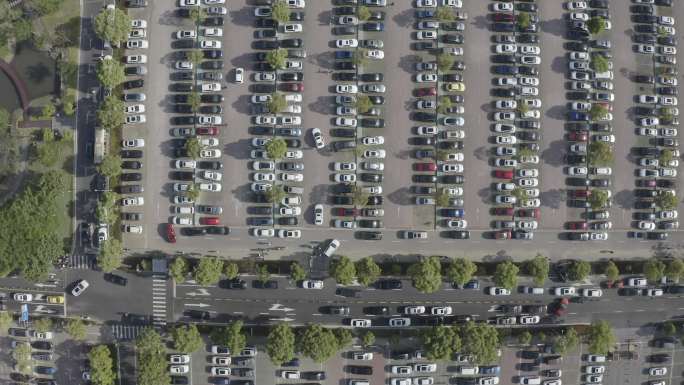 「有版权」航拍LOG3大型停车场合集4K
