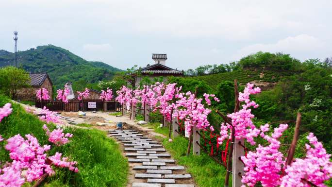 航拍信阳何家寨风景区