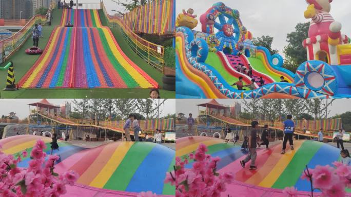 儿童在游乐园玩耍