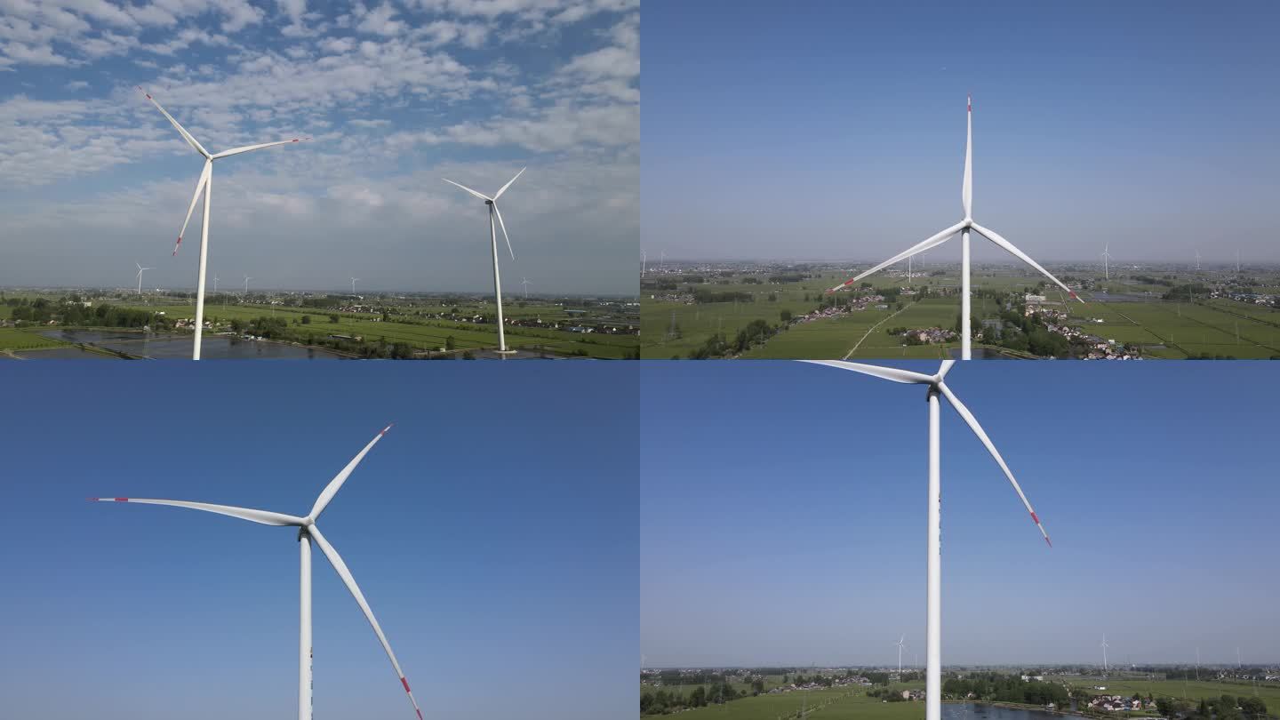 风力发电4K航拍视频素材