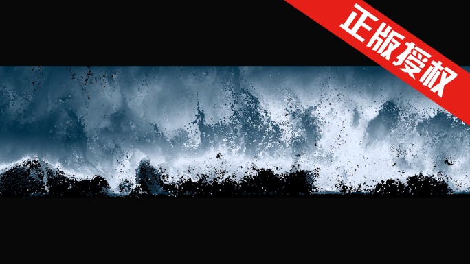 8k海浪视觉创意抽象粒子流动彩色海洋涌动