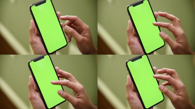 手指左划手机屏幕滑动屏幕 绿幕抠像