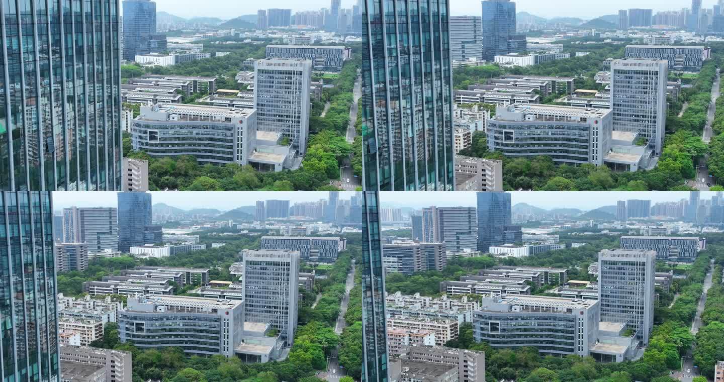 深圳科技园 航拍 建筑 大楼 园内环境