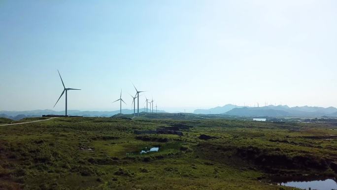 阳光云海 高山风力发电站 新能源