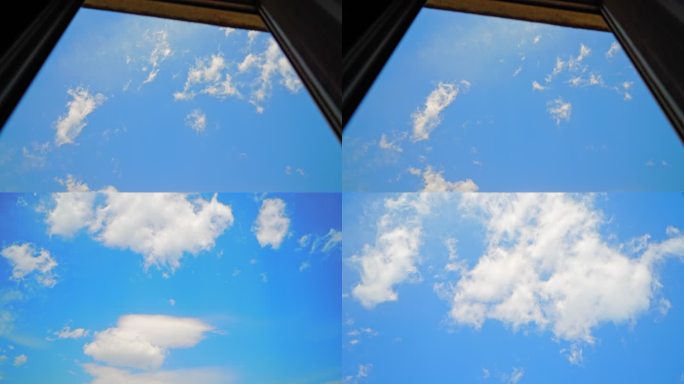 白云从窗外飘过