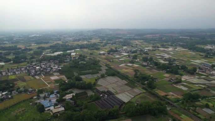 平原乡村航拍