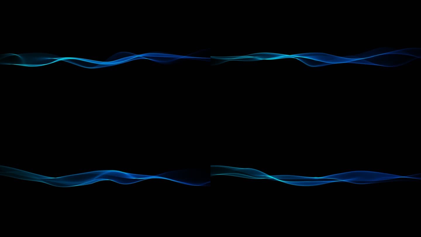 4K蓝色粒子飘带-无缝循环带透明通道