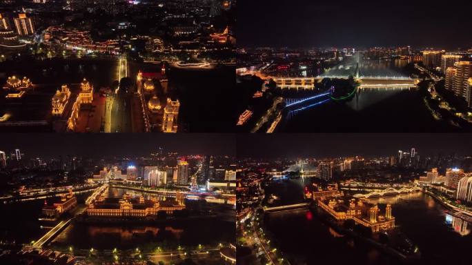 福州中洲岛夜景 城市夜景 江边