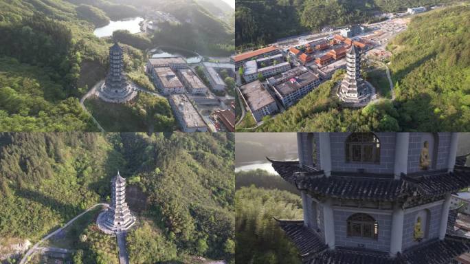 浏阳大围山红莲寺航拍