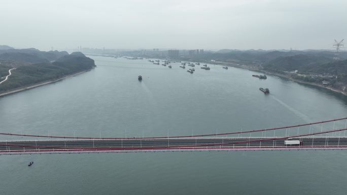 宜昌长江公路大桥4K航拍