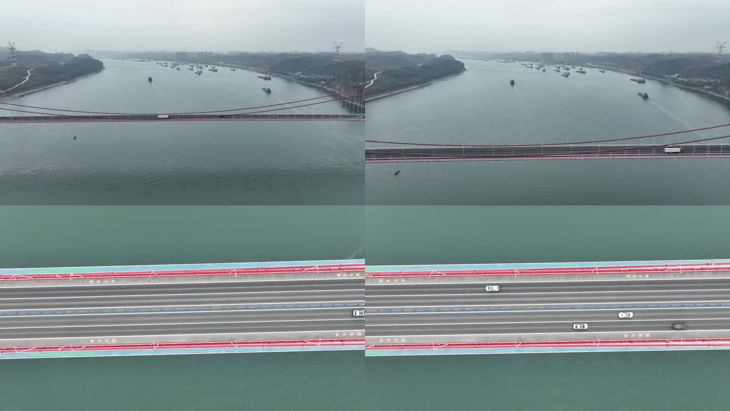 宜昌长江公路大桥4K航拍