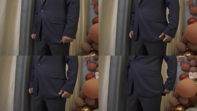 正装 正式 男人 西装 正装 扣子 手指