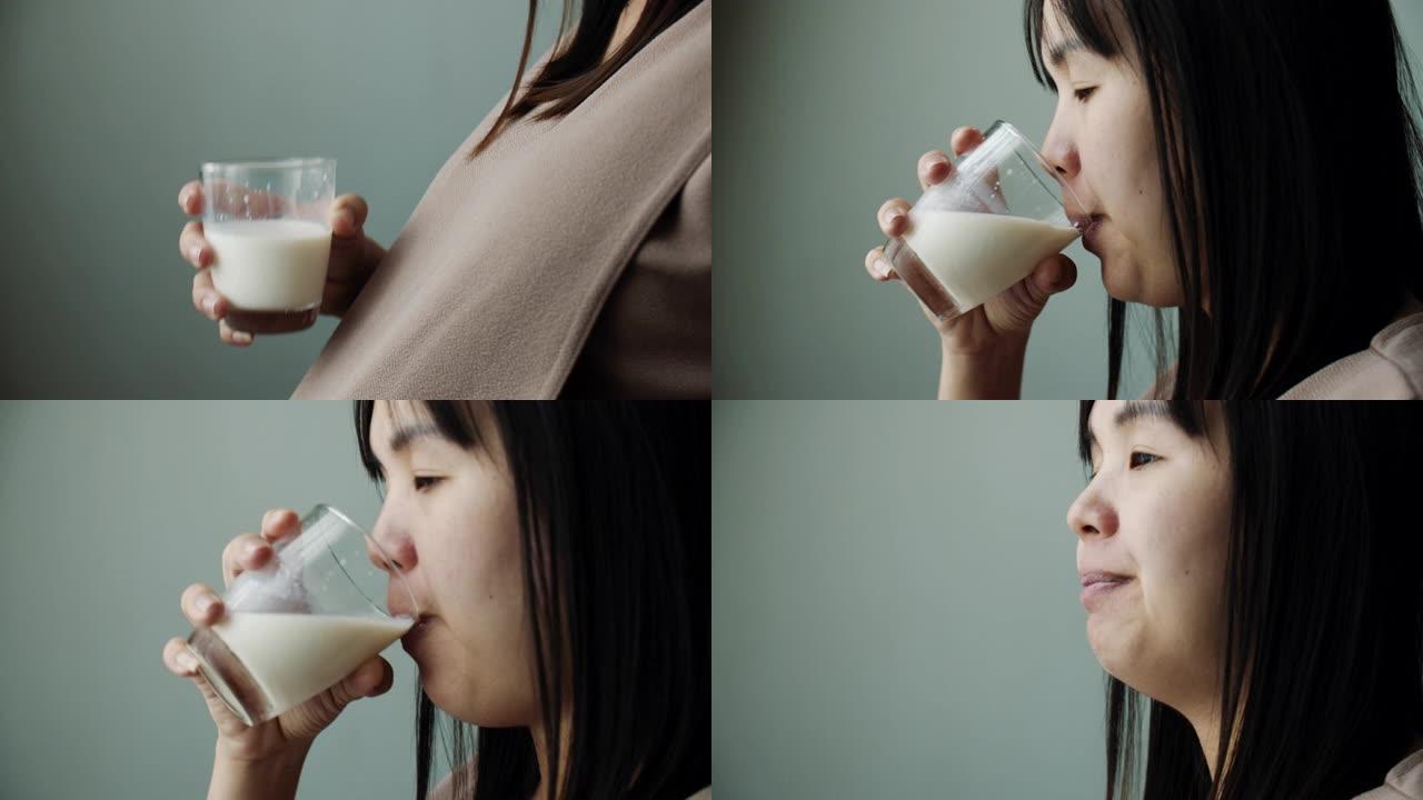 孕妇喝一杯牛奶