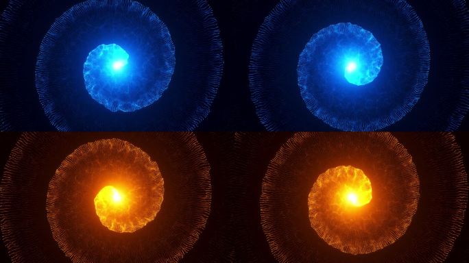 4K梦幻发光粒子拖尾旋转舞台背景视频