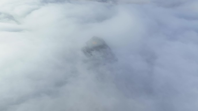 航拍-青岛平流雾