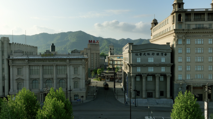 横店民国建筑群航拍