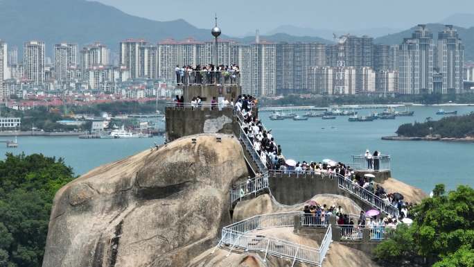 4K厦门鼓浪屿日光岩航拍