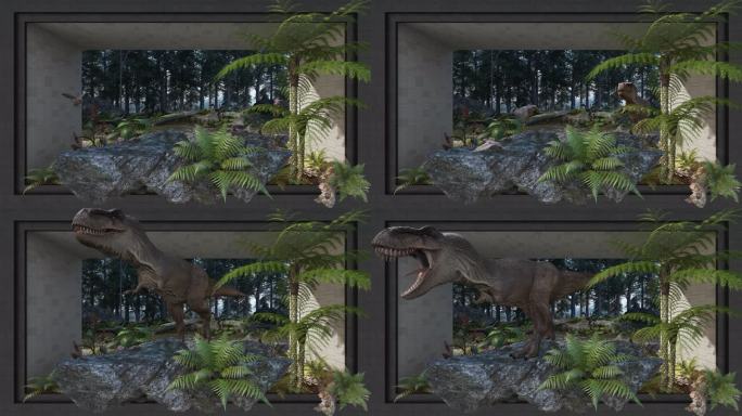 恐龙裸眼3D 侏罗纪恐龙 霸王龙裸眼3D