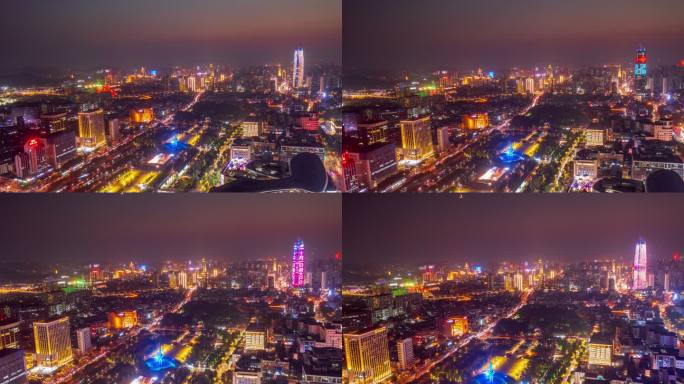 济南泉城广场夜景延时摄影