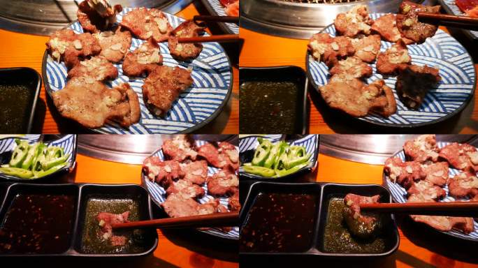 日式烤肉和牛烧烤撸串菜品美食烹饪喝酒夜宵