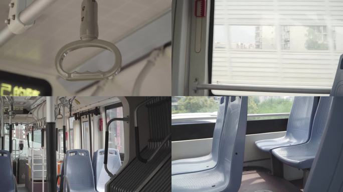 公交公共交通工具白天阳光座椅窗边出行城市
