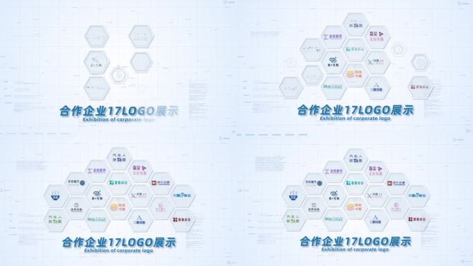 17合作企业公司logo标志展示AE