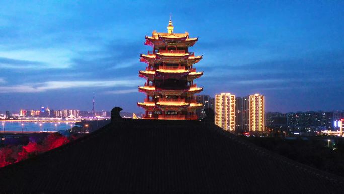 航拍临沂市沂河新区风景