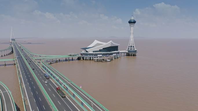 杭州湾跨海大桥海上高速公路海天一洲