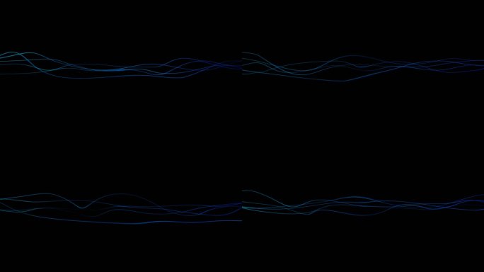 4k蓝色粒子光线-无缝循环带透明通道