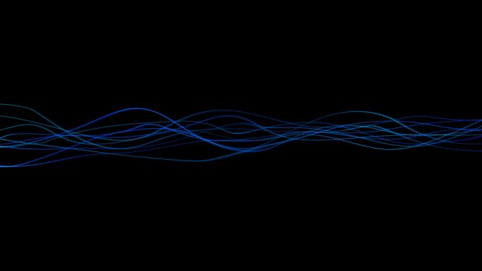 4k蓝色粒子光线-无缝循环带透明通道