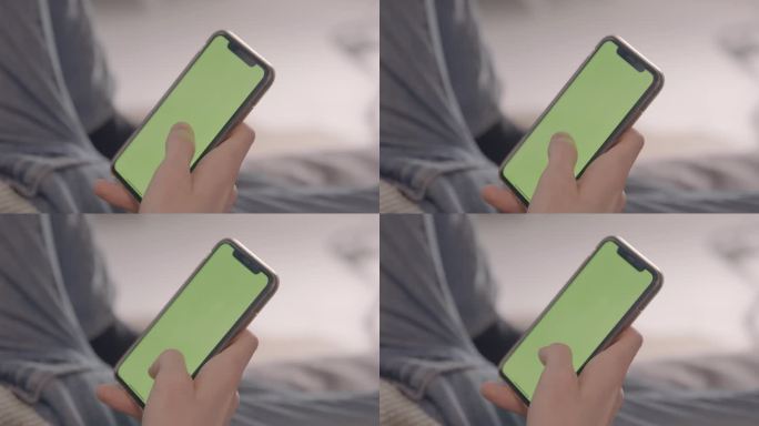 手指滑动点按手机屏幕 绿屏一键抠像