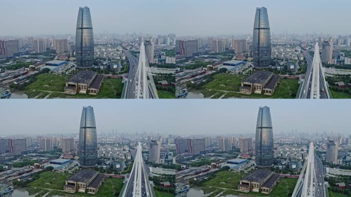 宁波财富中心与甬江外滩大桥